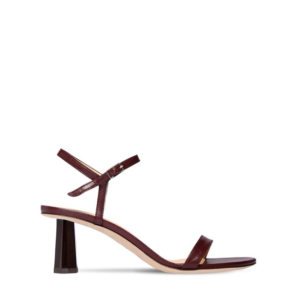 BY FAR Shoes - BY FAR 55MM MAGNOLIA LEATHER SANDALS IN BORDEAUX